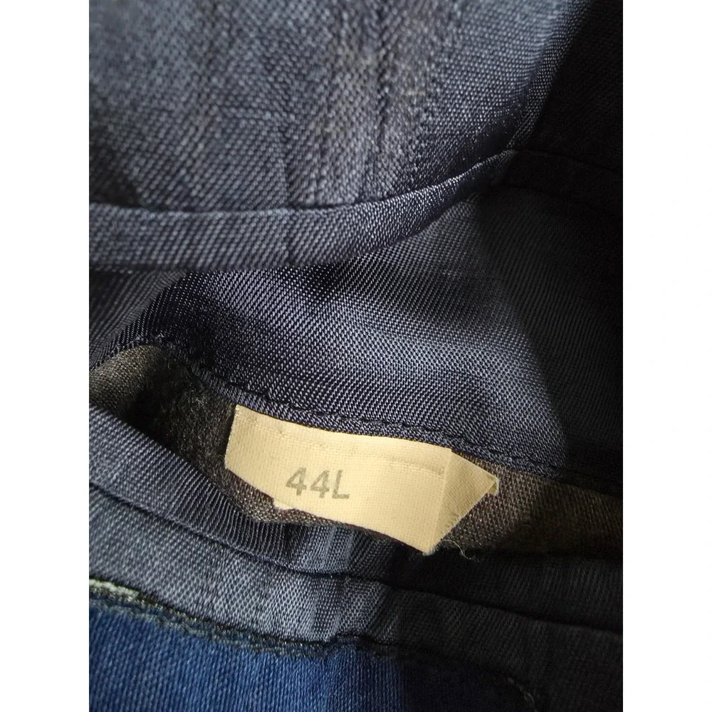 Stafford Sports Coat Mens 44‎ L Blue Blazer Jacket 2 Gold Buttons Wool Blend
